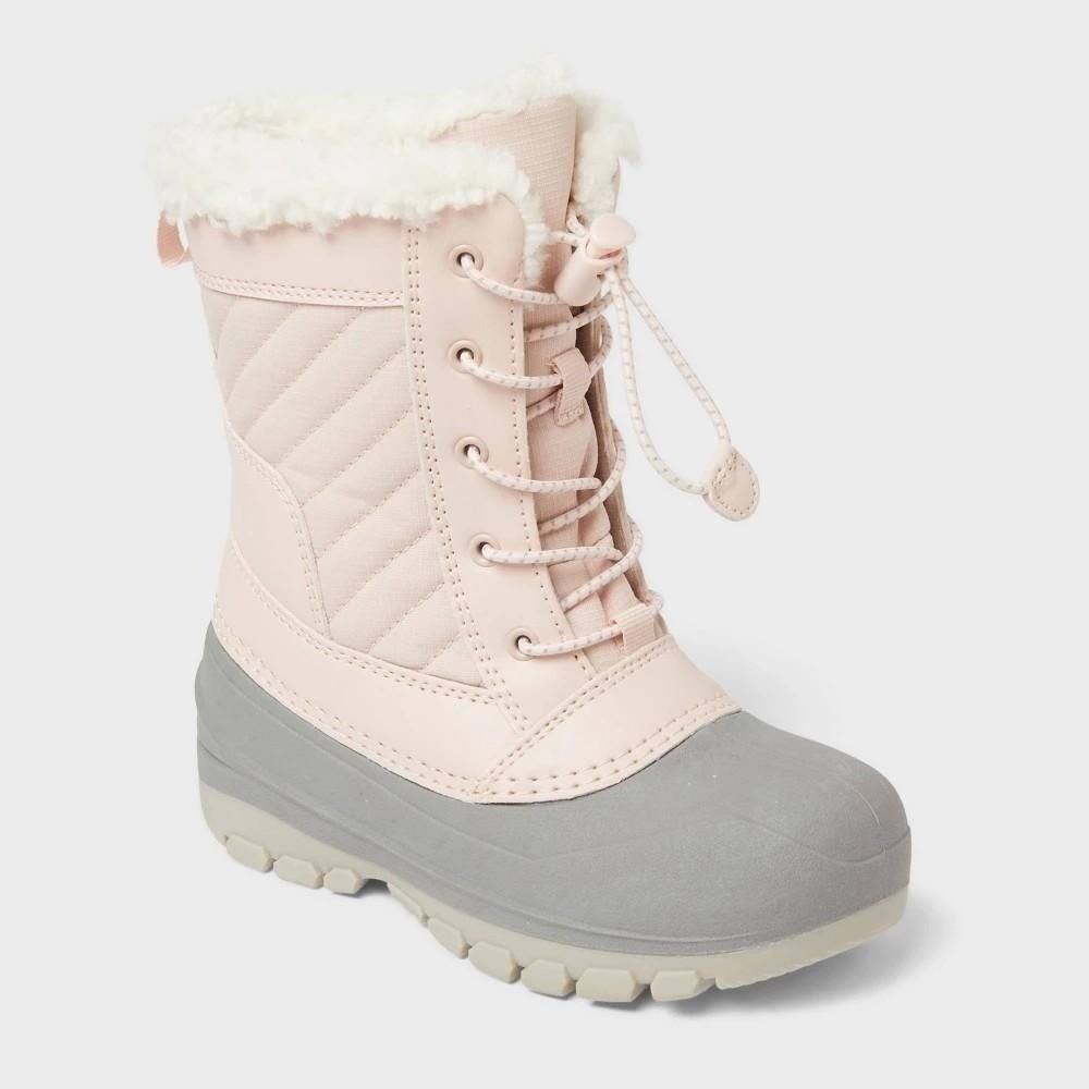 All in Motion Skylar Kids Waterproof Snow Boots Blush Pink 5Y